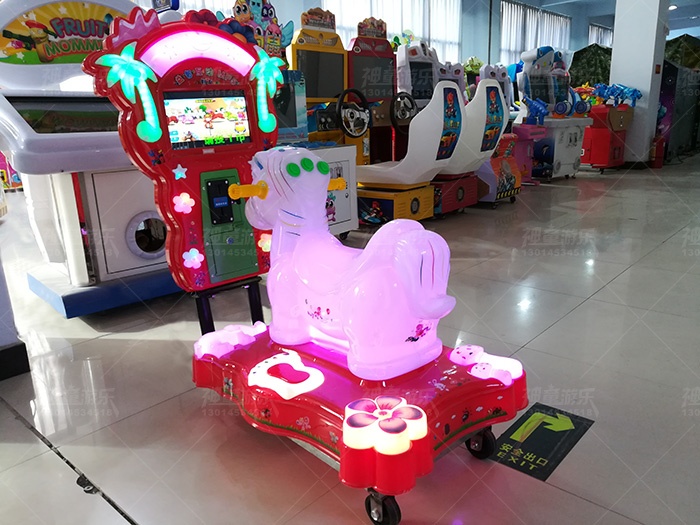 新款投幣搖搖車 益智互動MP5小馬搖擺機(jī)